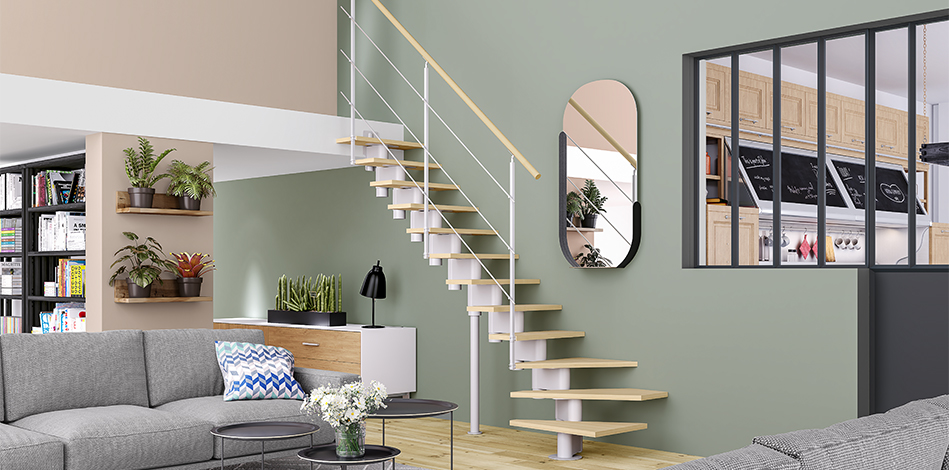 Quelle forme d&rsquo;escalier prend le moins de place ?